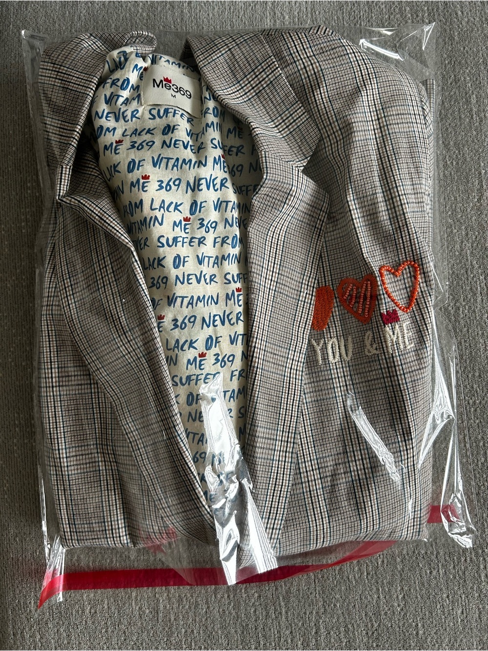 Me369 Freya Checks Hello Blazer Size M Womens Preppy - Picture 15 of 16